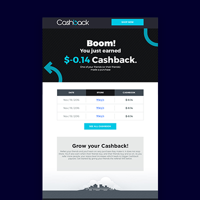 cash-back-email-template